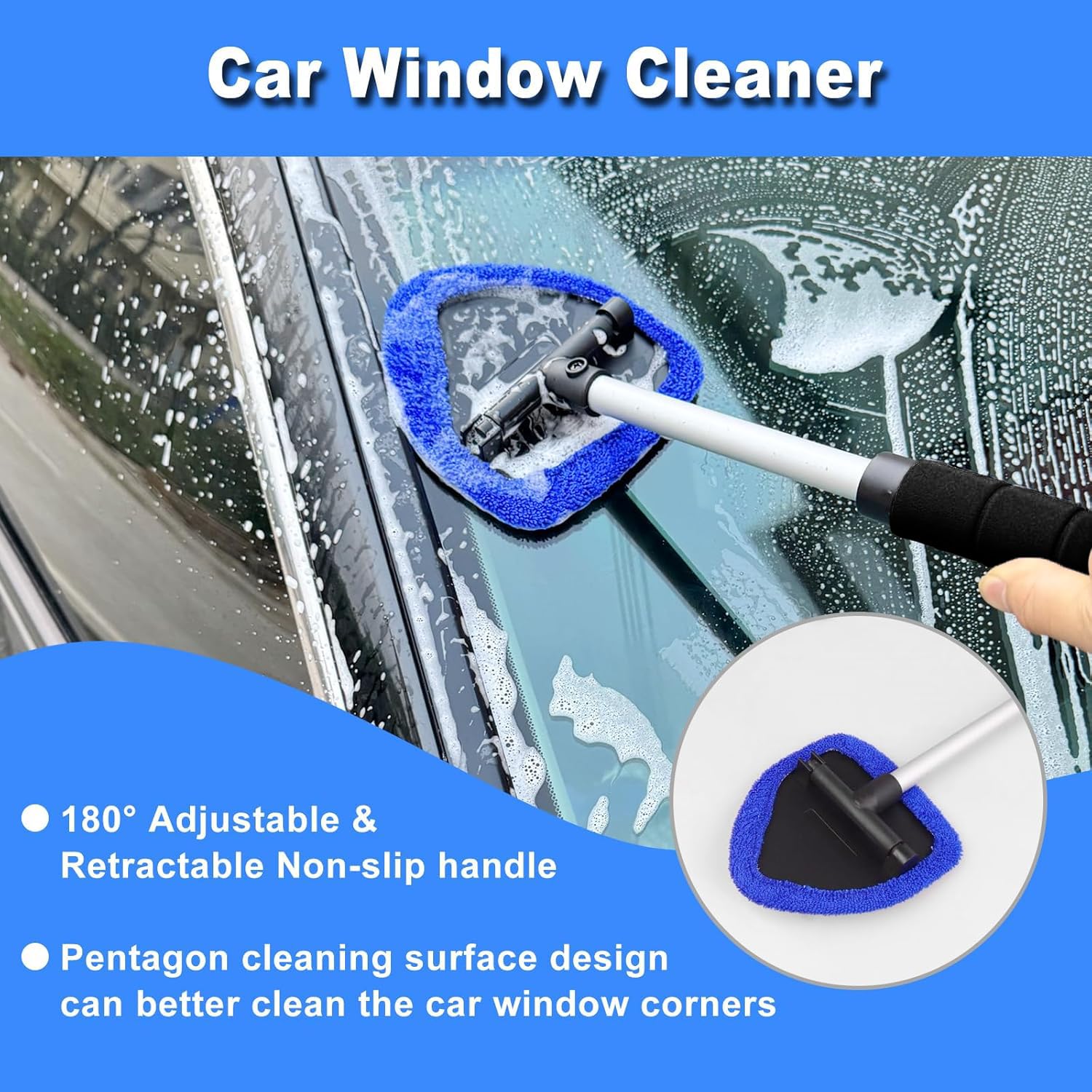 Korins 11Pzs Juego de Cepillos para Coches, Kit de Limpieza del Coche, Cepillo para Limpieza de Interiores, Herramienta de Limpieza de Parabrisas, Kit de Lavado para Interior Exterior