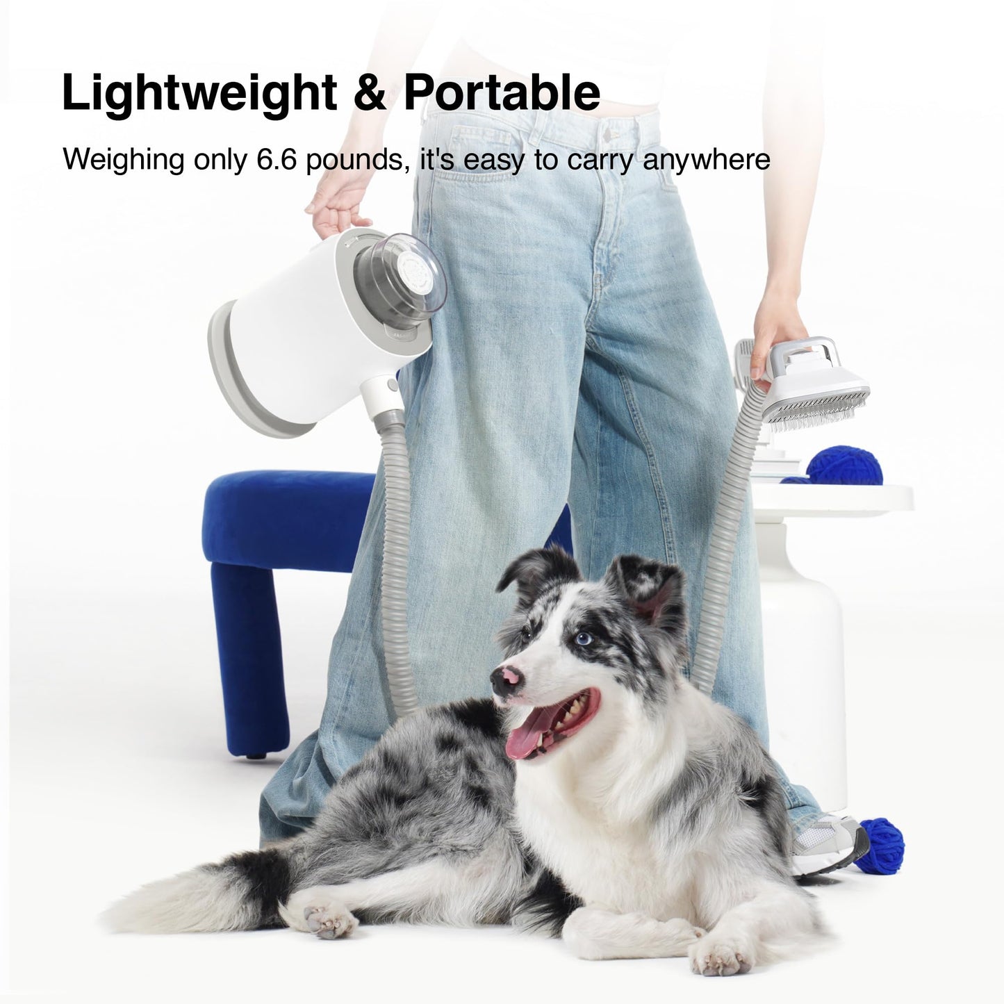 Aspiradora para perros Neakasa by neabot P0 Pro, para la caída del pelo, kit de aseo portátil y ligero de 3 kg, cortapelos silencioso para perros, removedor de pelo para gatos