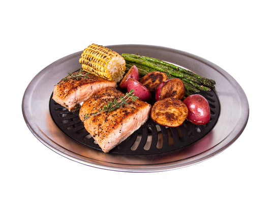 Cocina + Home Stove - Barbacoa interior sin humo, acero inoxidable con doble capa antiadherente