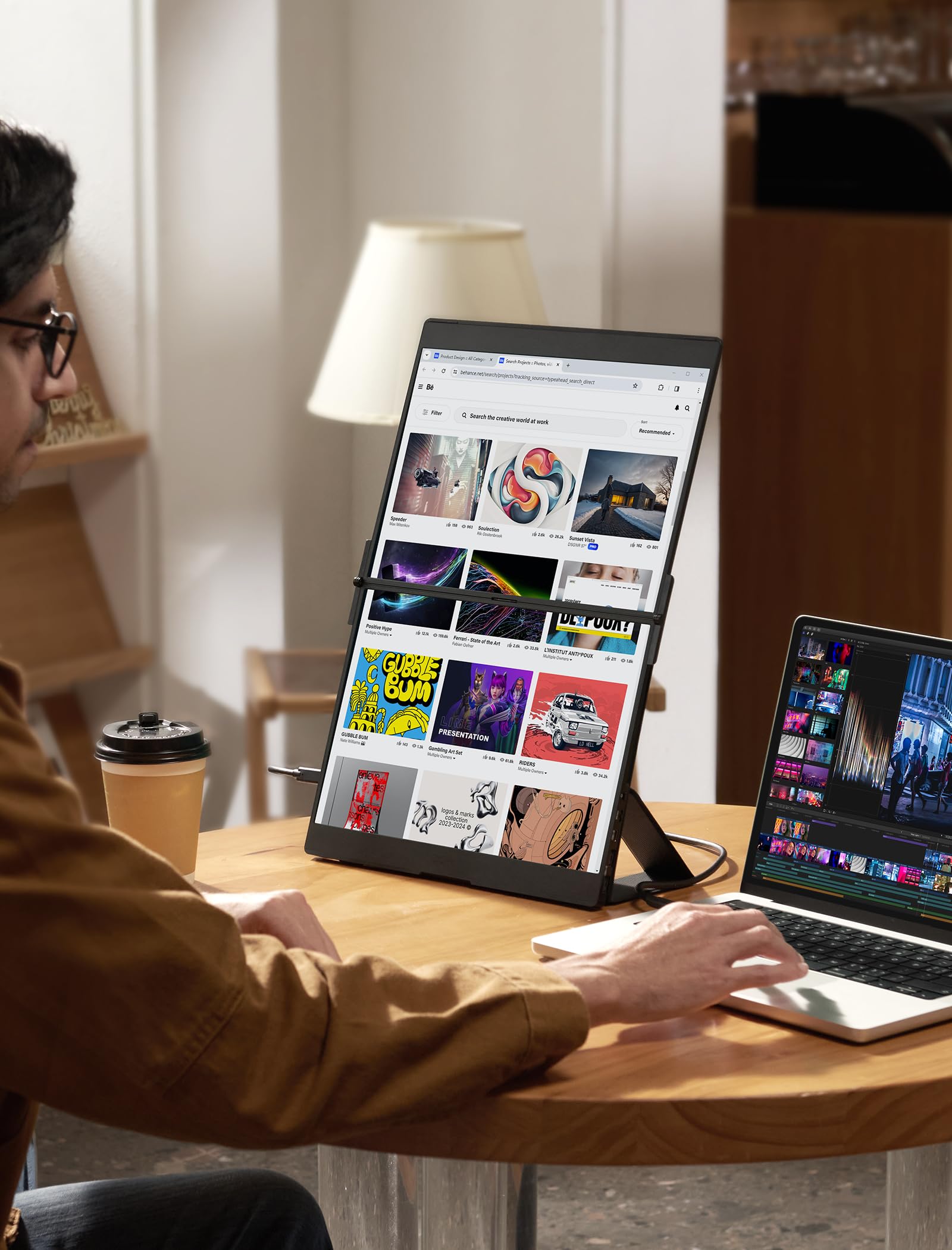 Monitor Portátil JSAUX FlipGo 16" 2.5K IPS Diseño Magnético para Windows, Linux, MacOS