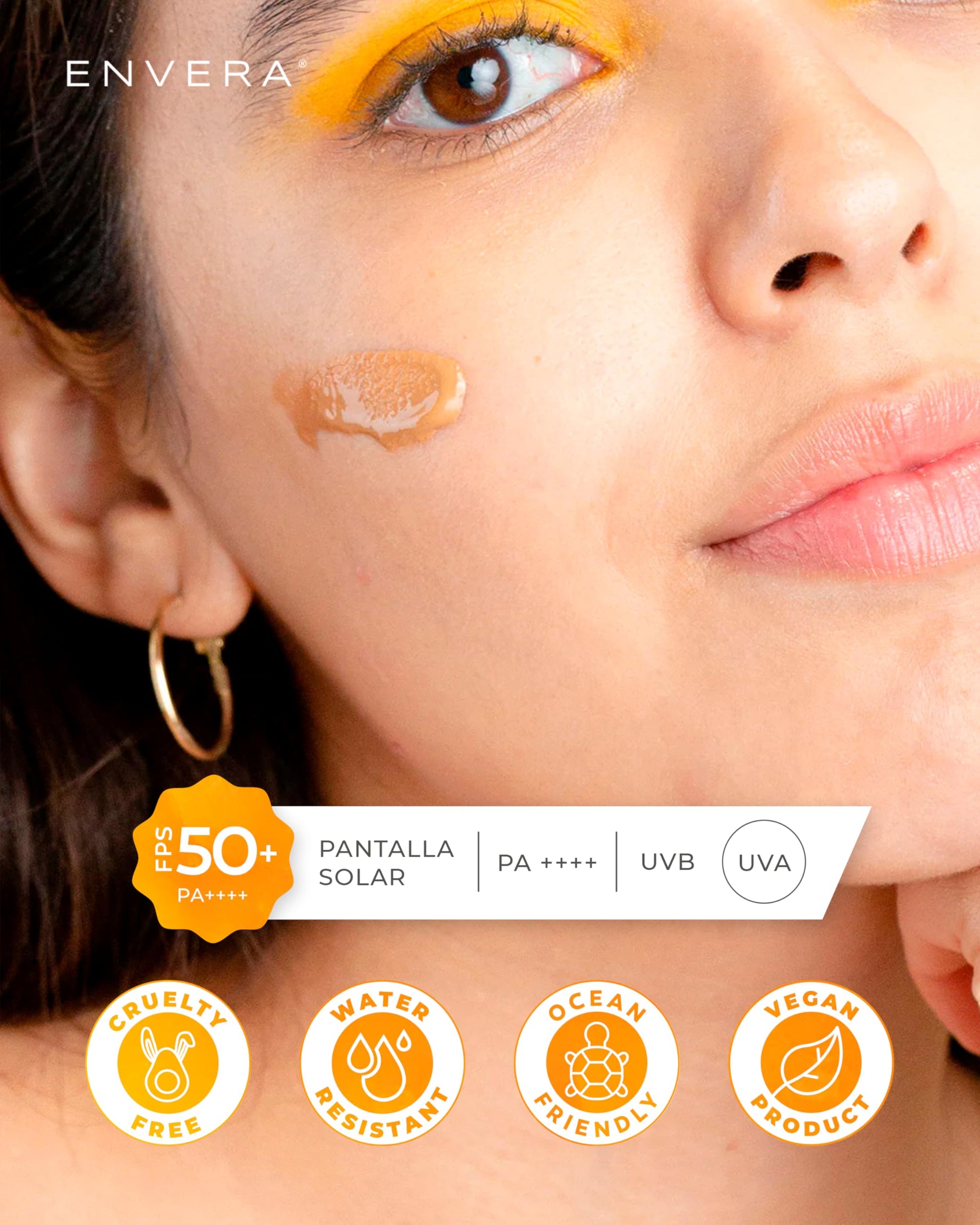 Protector Solar Facial Envera Light SPF 50+ Mousse Matificante Vegano y Ecológico Resistente al Agua