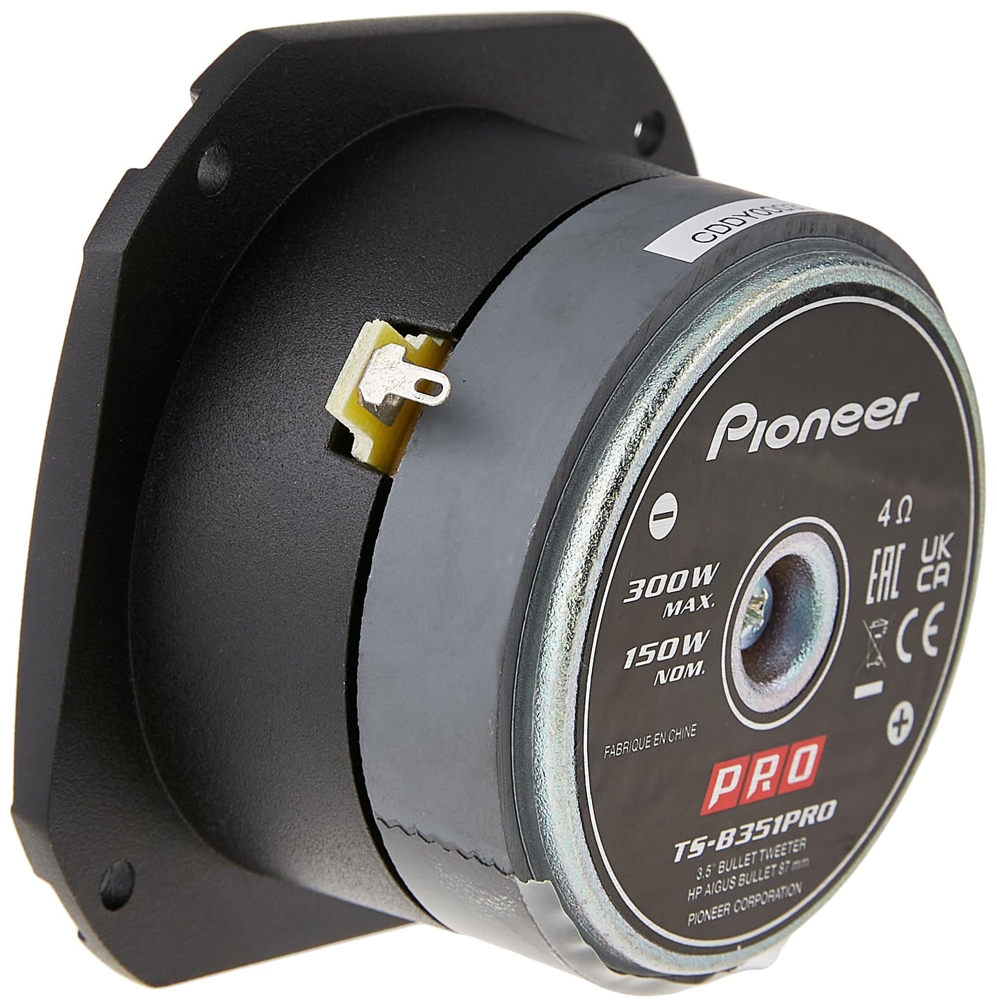 Tweeters Pioneer Serie PRO TS-B351PRO 3.5 Pulgadas 250W Estilo Bala para Audio de Coche de Alto SPL Profesional