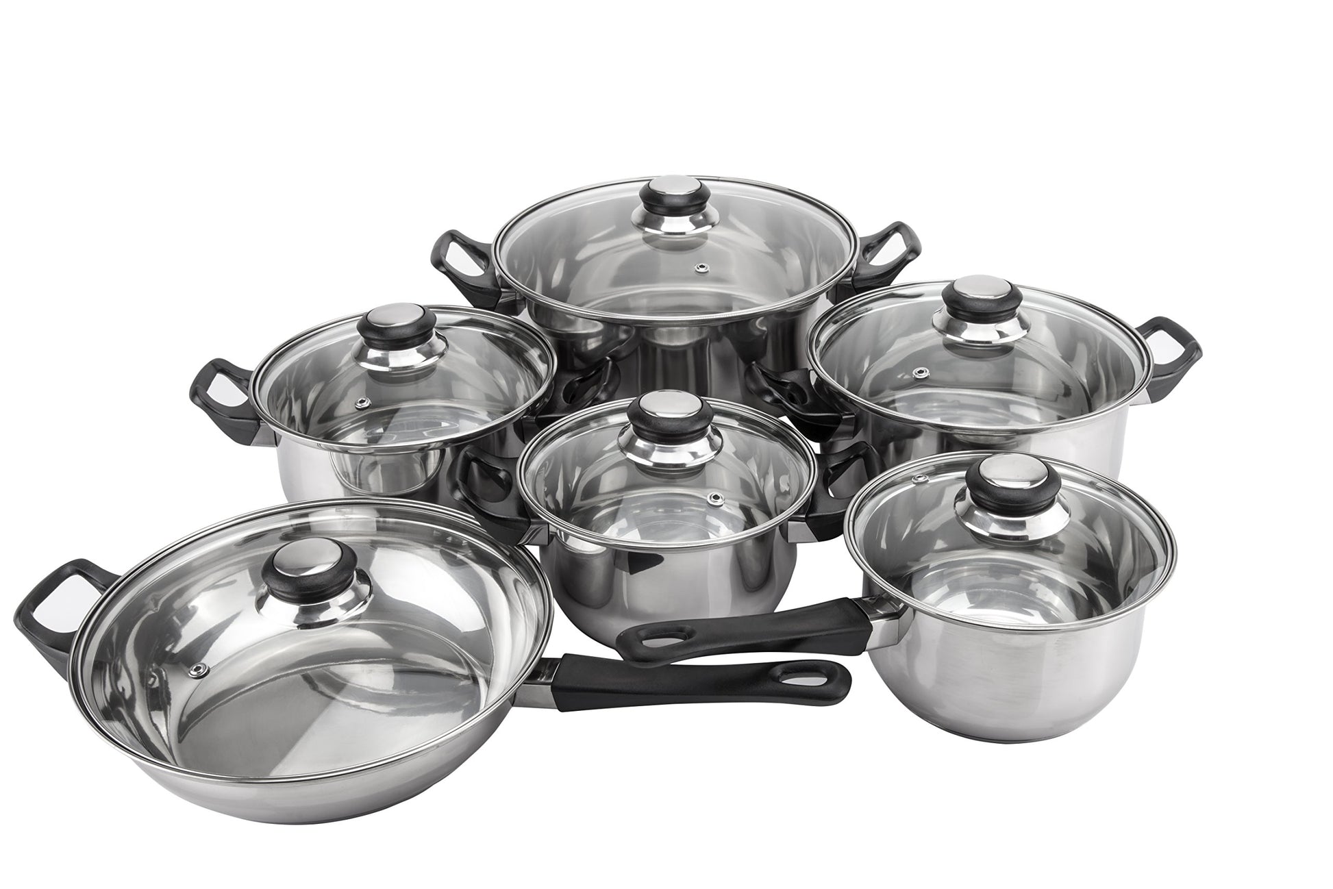 Batería de Cocina Priminutte Monterrey plata Acero Inoxidable 12 Piezas