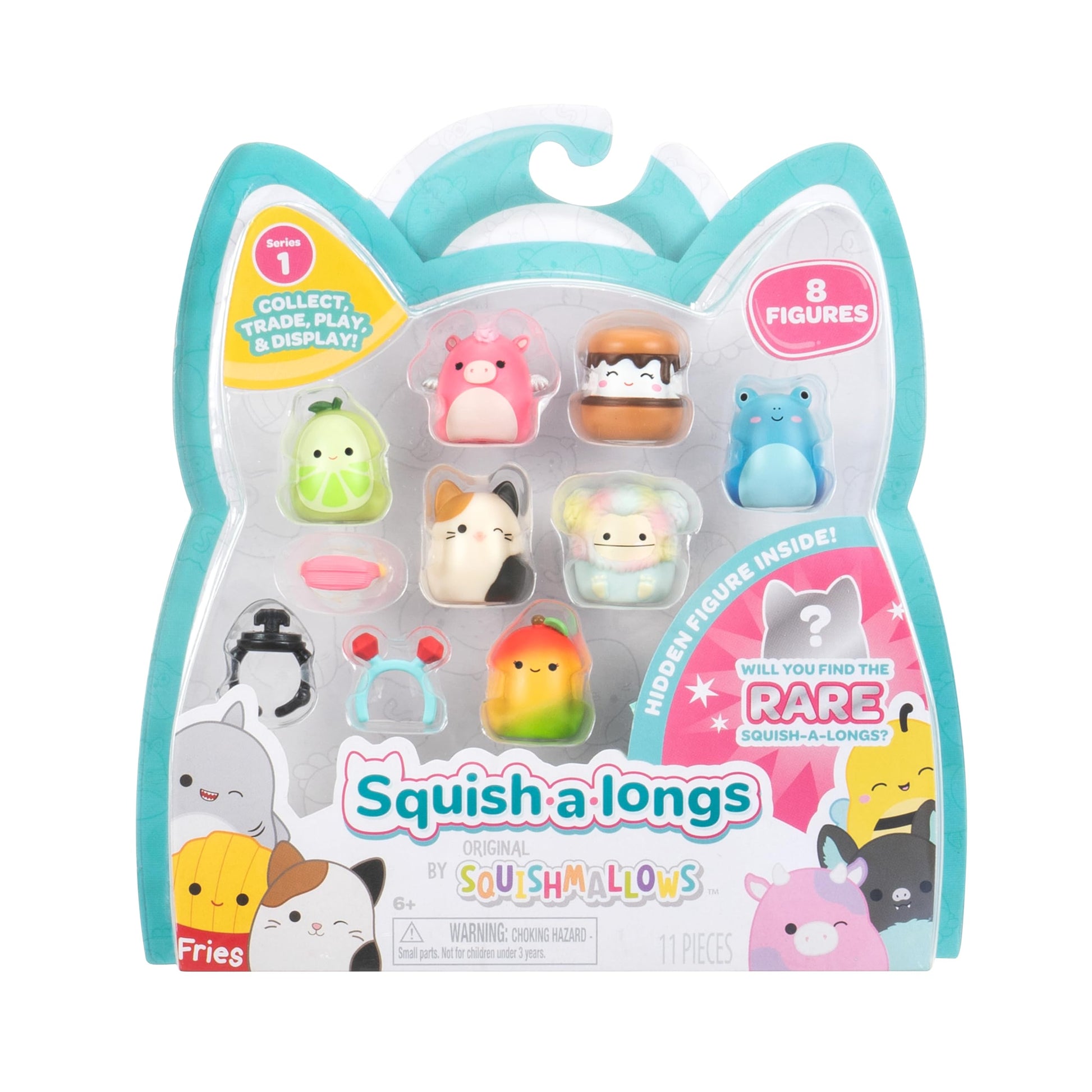 Pack de Figuras y Accesorios Squish-a-Longs SQUISHMALLOWS Multicolor con 8 Figuras y 3 Accesorios