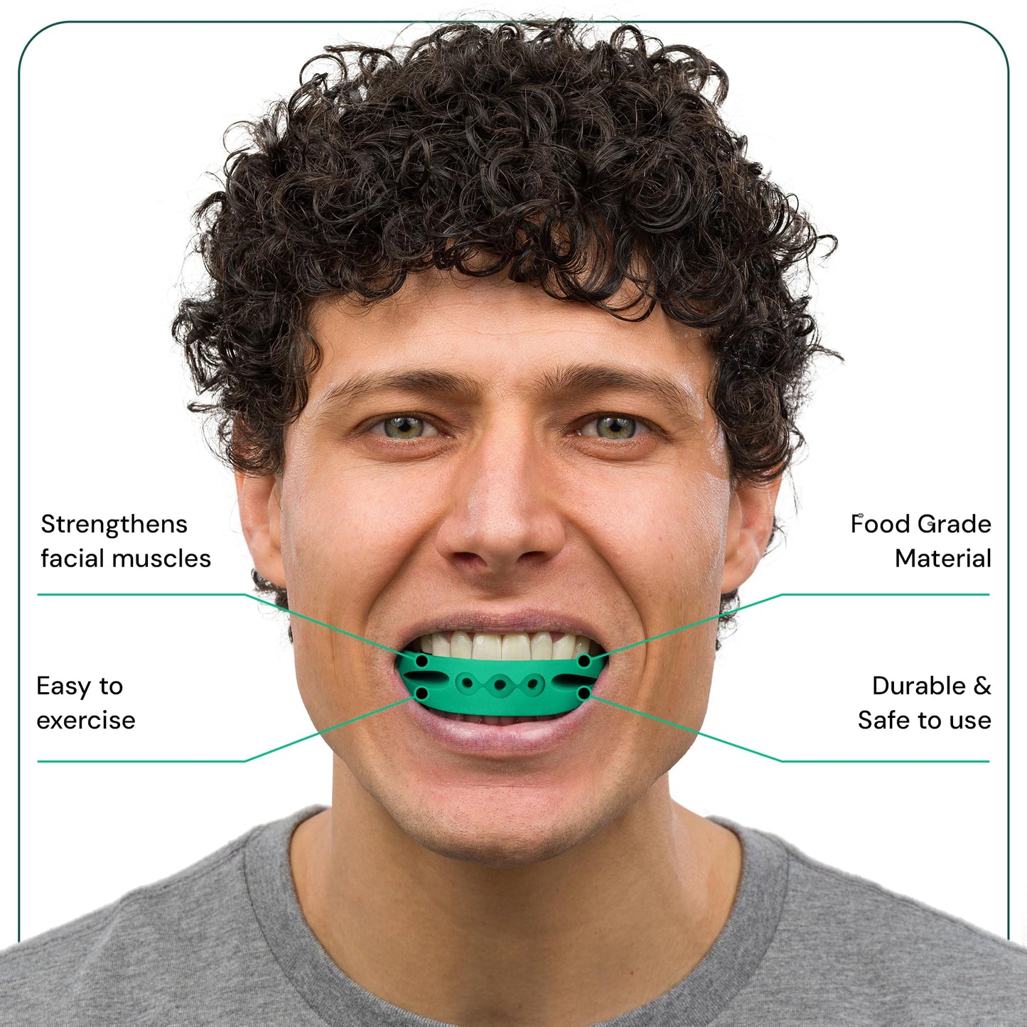 Mayena Sports Ejercitador de mandíbula para hombres y mujeres | Diseño único de activador facial completo, innovación de Mayena | Trabaja con potencia todos los músculos faciales | Adelgaza y tonifica