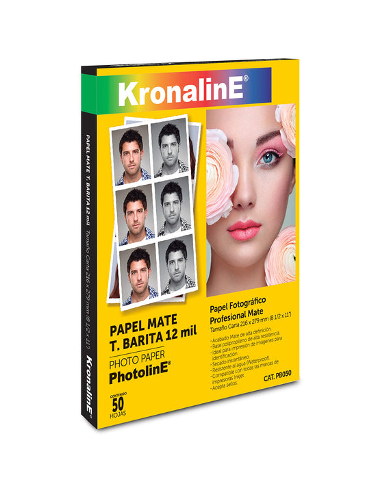 Papel Fotográfico Mate Tipo Barita Tamaño Carta 50 Hojas