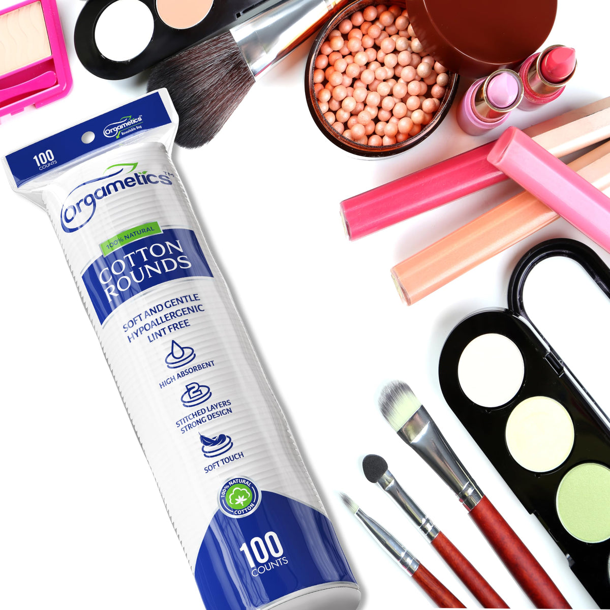 Discos de Algodón Turco Orgametics Naturales Ultrasuaves para Limpieza Facial