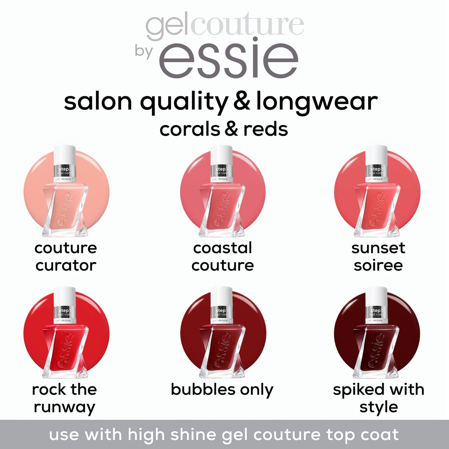 essie gel couture nail polish, spiked with style, deep wine red nail polish, 0.46 fl. oz.