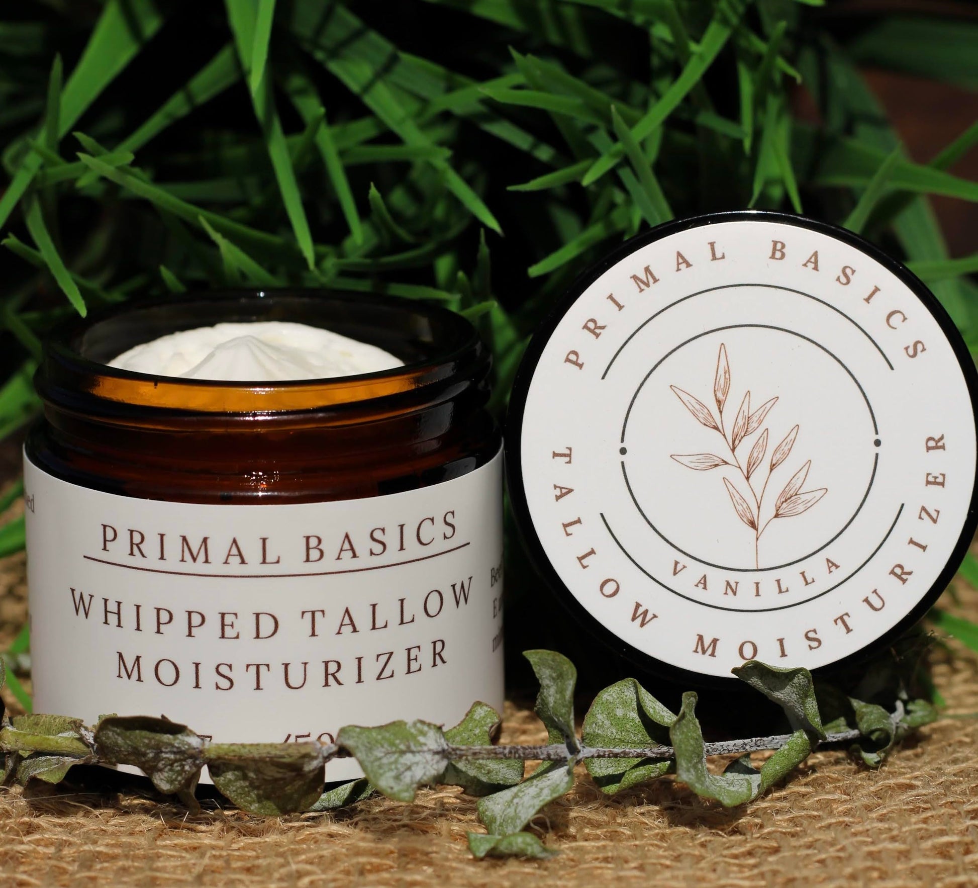 Bálsamo corporal/humectante de sebo de res con vainilla batida, 100% alimentado con pasto, terminado con pasto, para rostro, cuerpo, piel grasa, seca y sensible. Contiene vitaminas A, D, E y K.