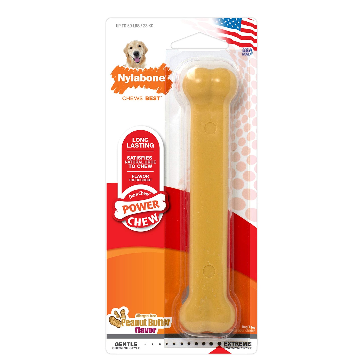 Juguete Masticable Nylabone Dura Chew Sabor Original Grande para Perros