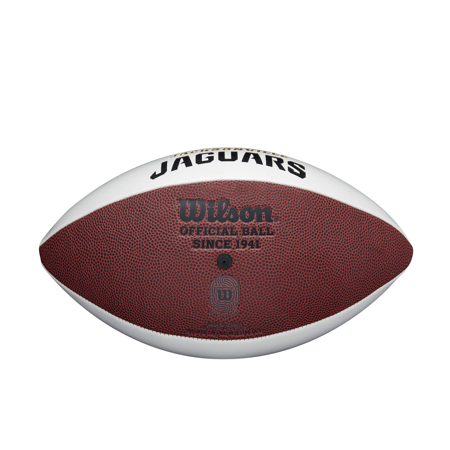 Balón de Fútbol Americano Wilson NFL Live Signature Jacksonville Jaguars Tamaño Oficial