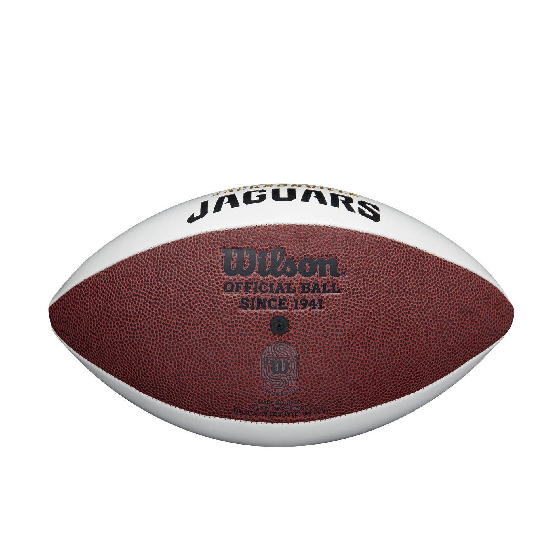 Balón de Fútbol Americano Wilson NFL Live Signature Jacksonville Jaguars Tamaño Oficial