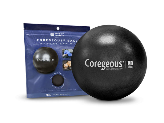Pelota de Terapia Tune Up Fitness Graphite Coregeous para Masaje Abdominal y Liberación Miofascial