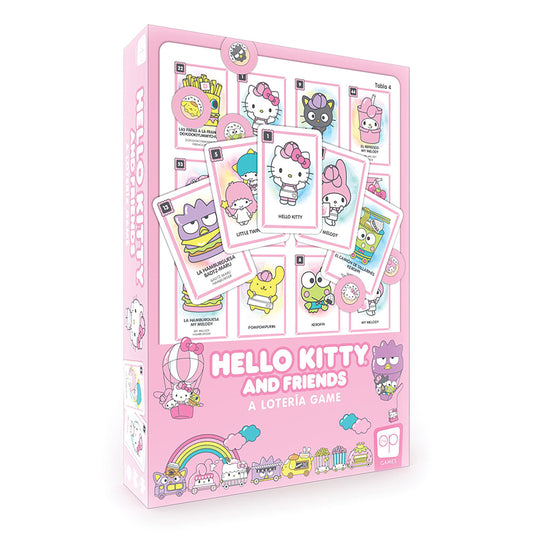 Juego de Lotería Tradicional USAopoly Hello Kitty y Amigos con Ilustraciones Personalizadas e Inspiración en la Cultura Mexicana