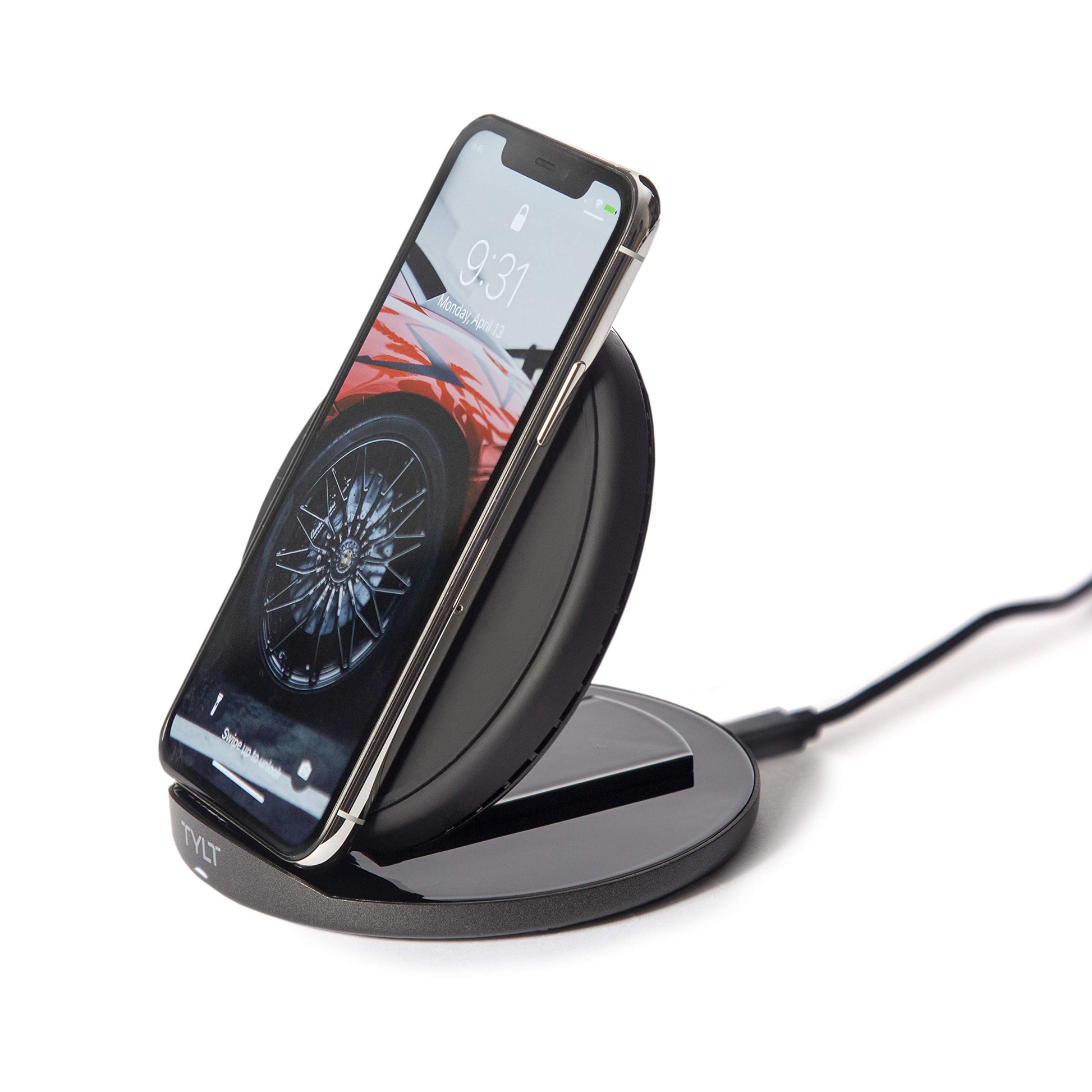 Cargador Inalámbrico Qi TYLT Negro Convertible de 10 W