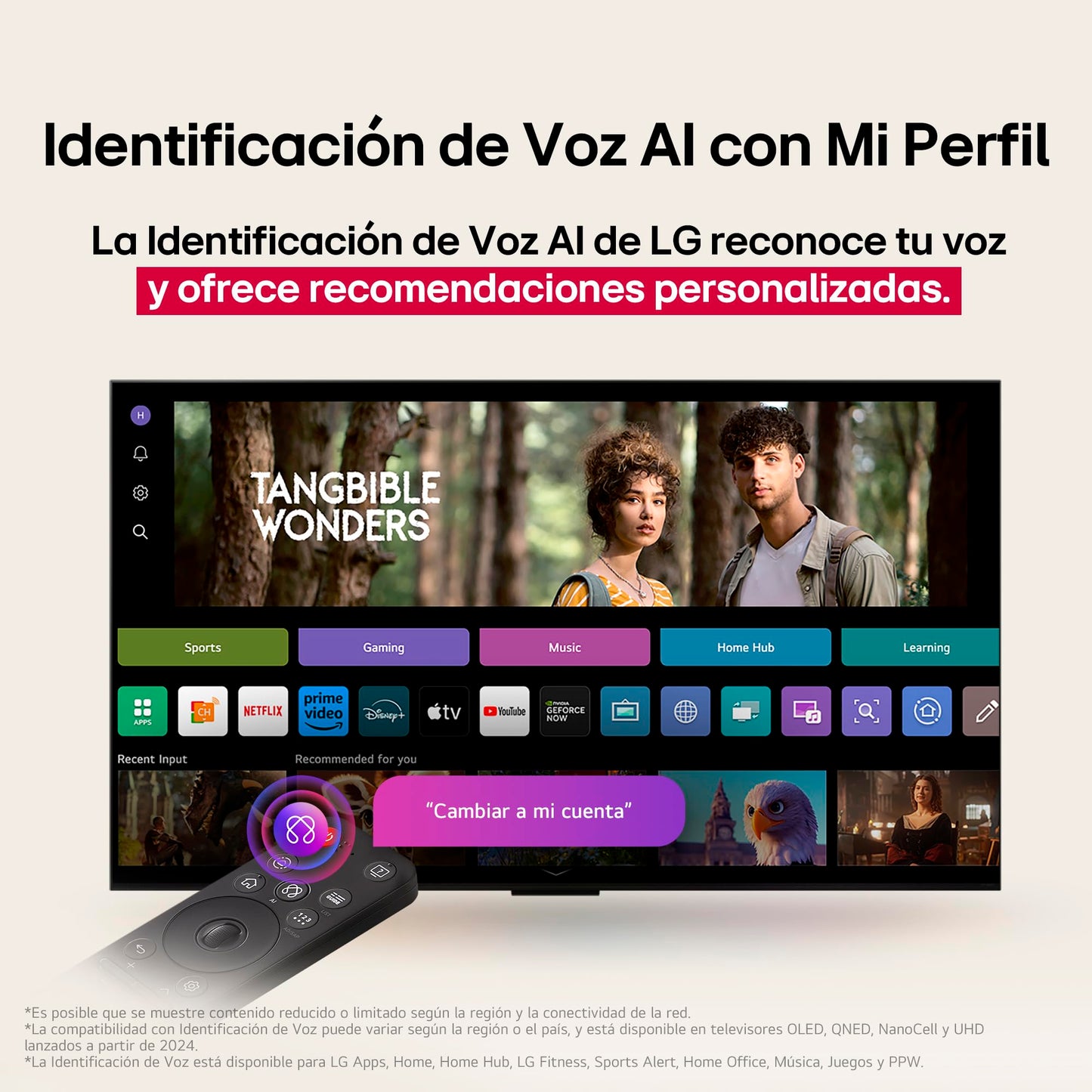 LG Pantalla 85 Pulgadas QNED EVO AI QNED92 4K Smart TV webOS 2025 85QNED92ASA |Sistema Operativo webOS|Identificación de Voz AI |120Hz|Dynamic QNED Color|Dolby Atmos & Dolby Vision Channels