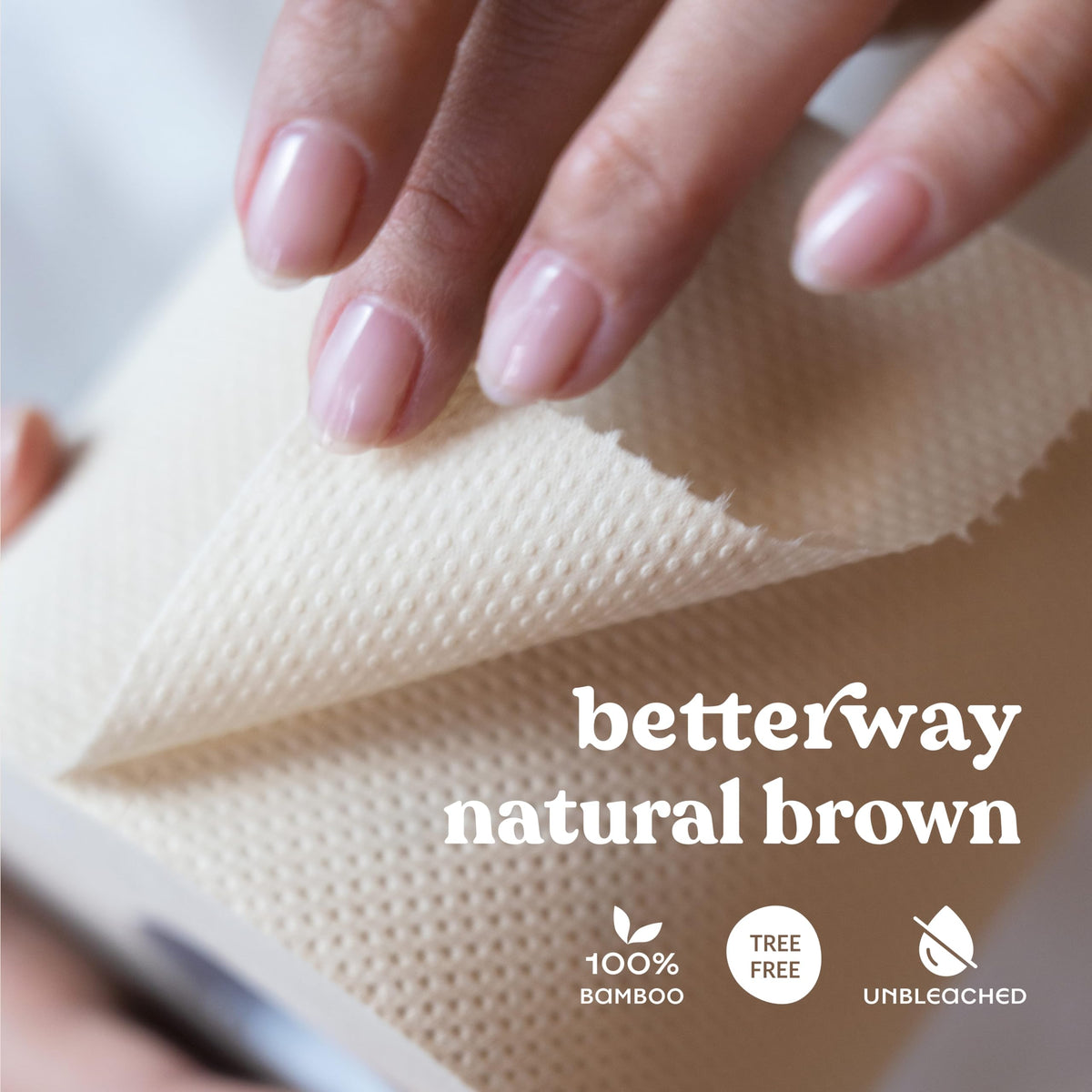 Papel Higiénico Betterway Bambú sin Blanquear Ecológico de 3 Capas 36 Rollos de Larga Duración