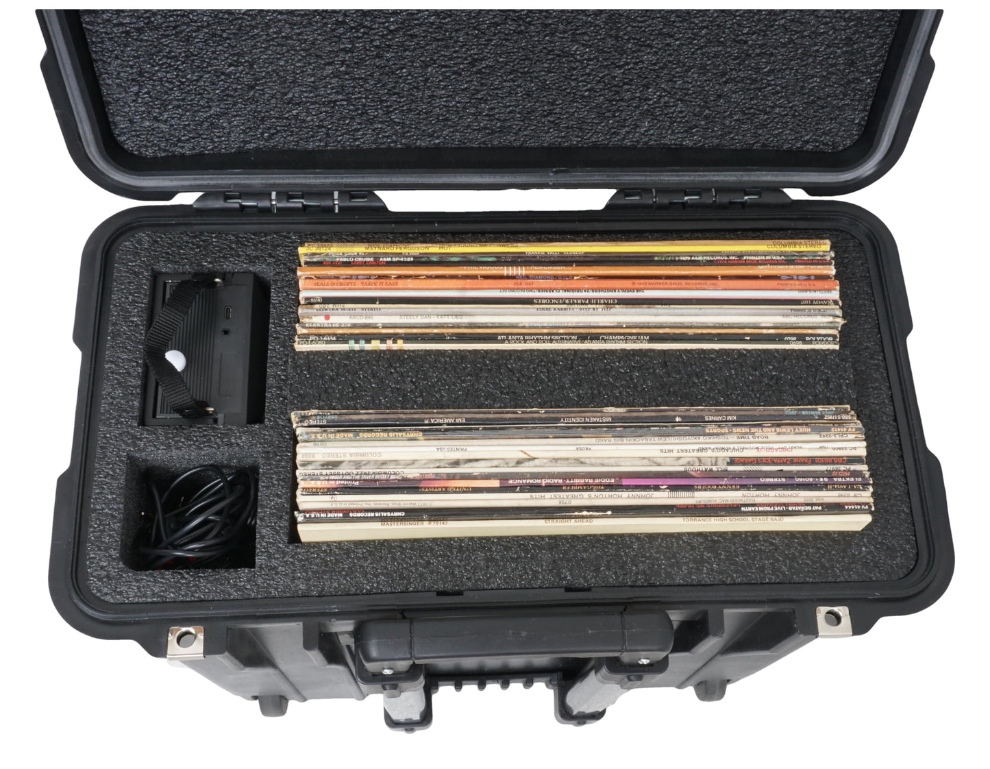Case Club 50 - Funda impermeable para discos de vinilo con ruedas