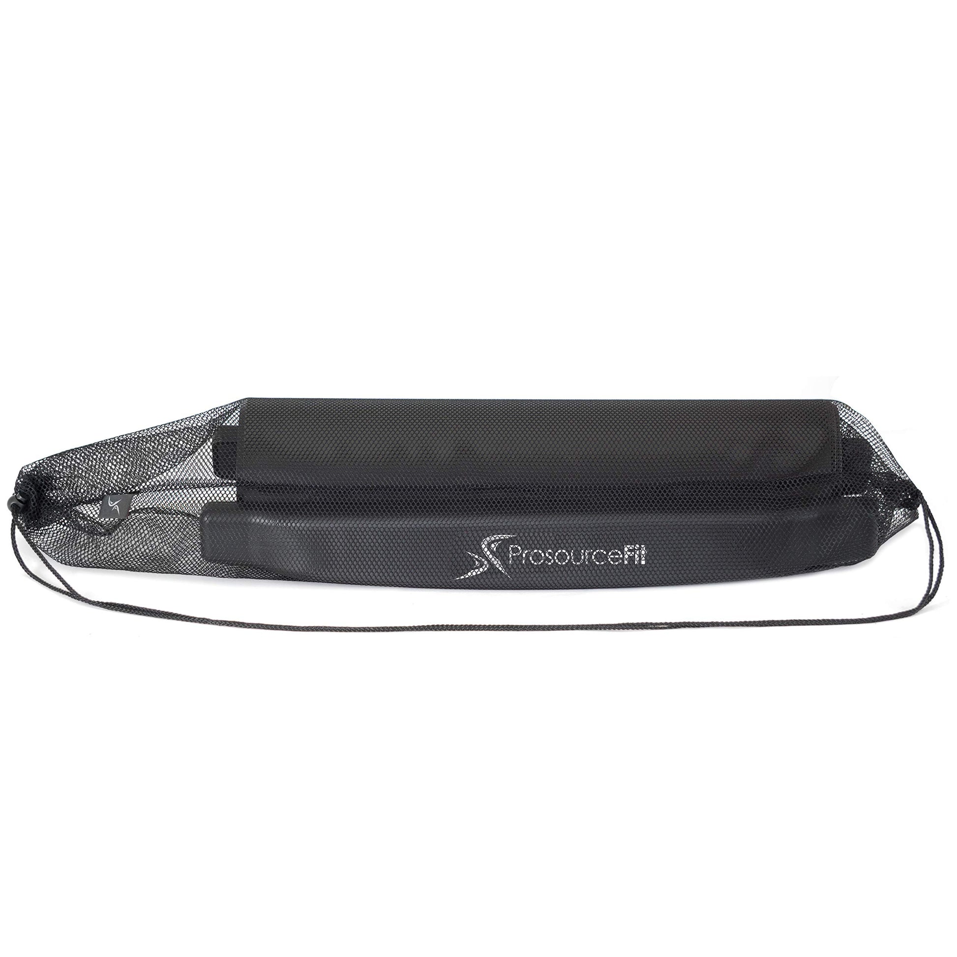 Tapete de Deslizamiento ProSourceFit Negro con Tope para Ejercicios en Casa y Entrenamiento Deportivo