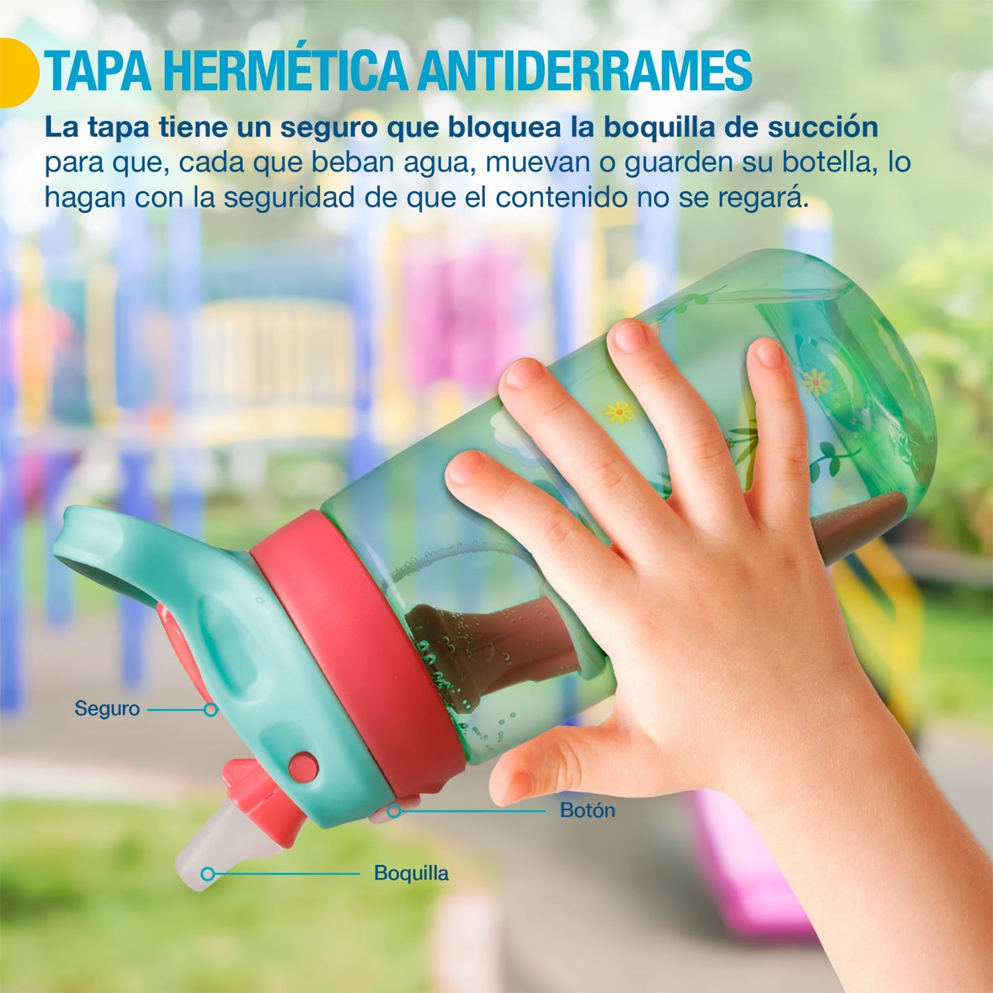 Termos SHIMY Transparentes con Tapa a Prueba de Fugas y Popote para Niños