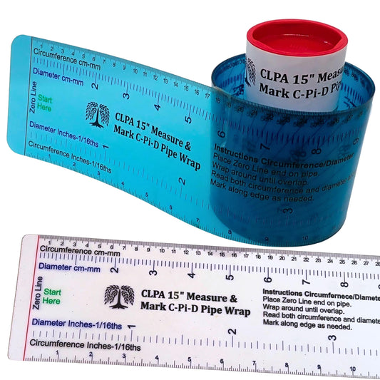 CLPA Medición de diámetro de 15 pulgadas y marca C-Pi-D para tubo alrededor – Una herramienta de medición de tuberías, herramienta de marcado de tuberías y guía de corte de tuberías, PR02