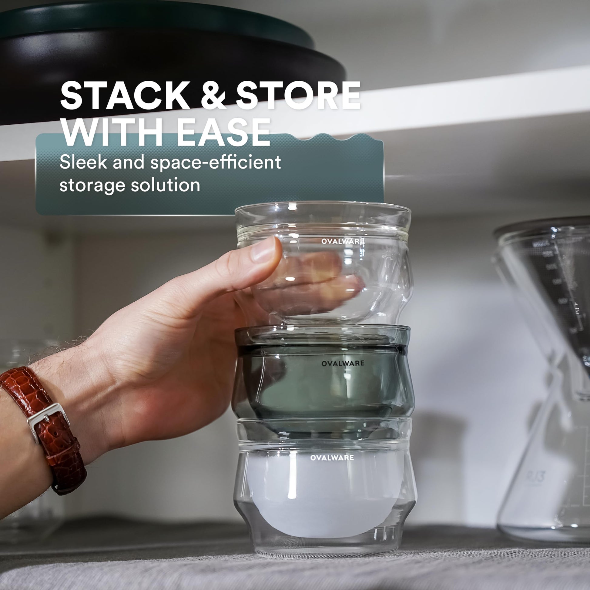 Juego de Vasos de Café ovalware Blanco con Doble Pared de 8.5 Onzas para Bebidas Frías y Calientes