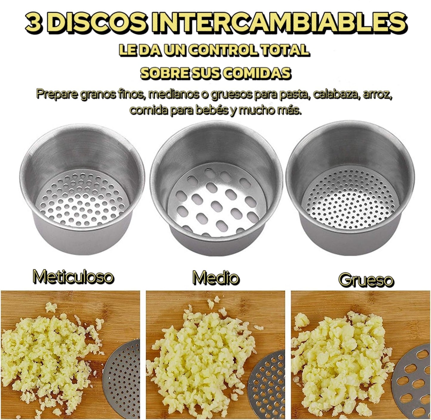 Prensador de Patatas Latauar Acero Inoxidable Ergonómico Profesional