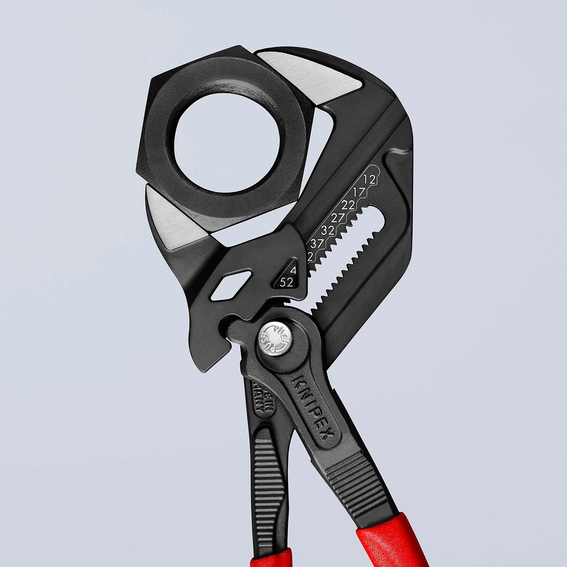 KNIPEX 86 01 250 Tenaza llave Pinza y llave en una sola herramienta acabado pavonado 250 mm