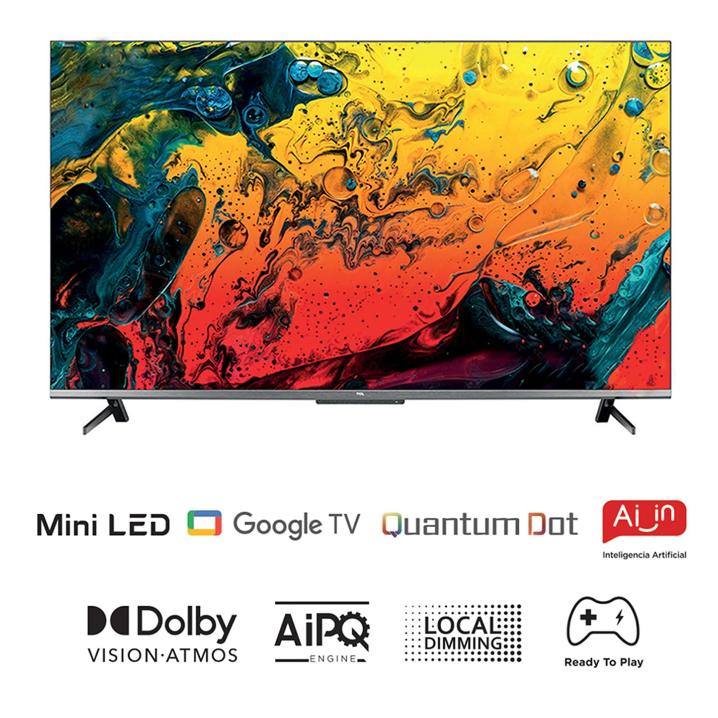 Smart TV TCL 65" Mini LED 4K Google TV Compatible con Alexa Gammer