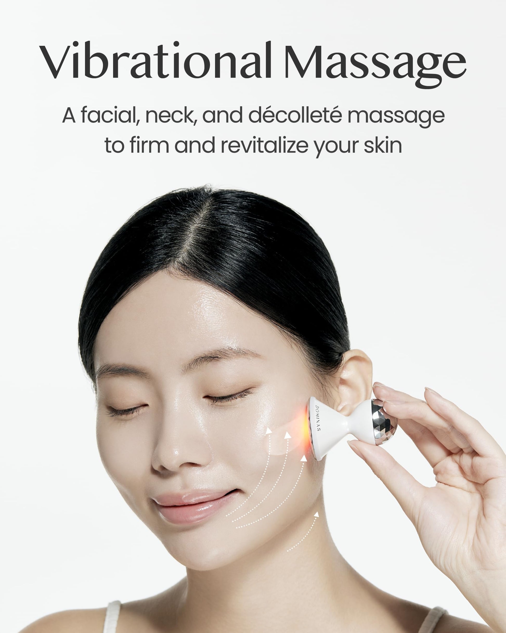 DOMINAS GALVANIC RED LED BOOSTER - Facial Toning Device for Deep Absorption, Premium Korean Skincare. Enhance Skin Elasticity & Texture, Pair with Serums & Sheet Masks.