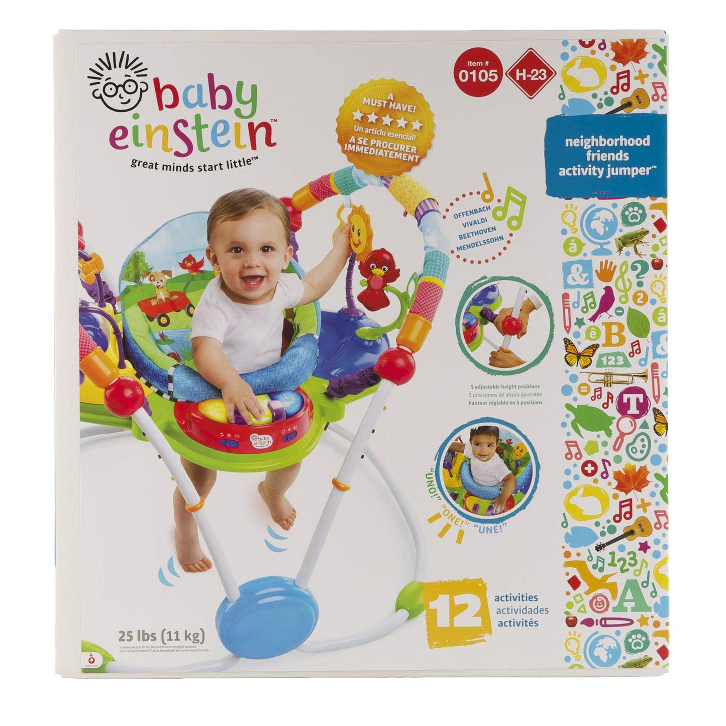 Baby Einstein 60184 Neighborhood Friends Special Edition - Saltador Musical de Actividades para Niños Mayaores de 6 Meses y un Peso de Hasta 11.34 kg (25 lb), Unisex, Multicolor, 30.5" x 33" x 29