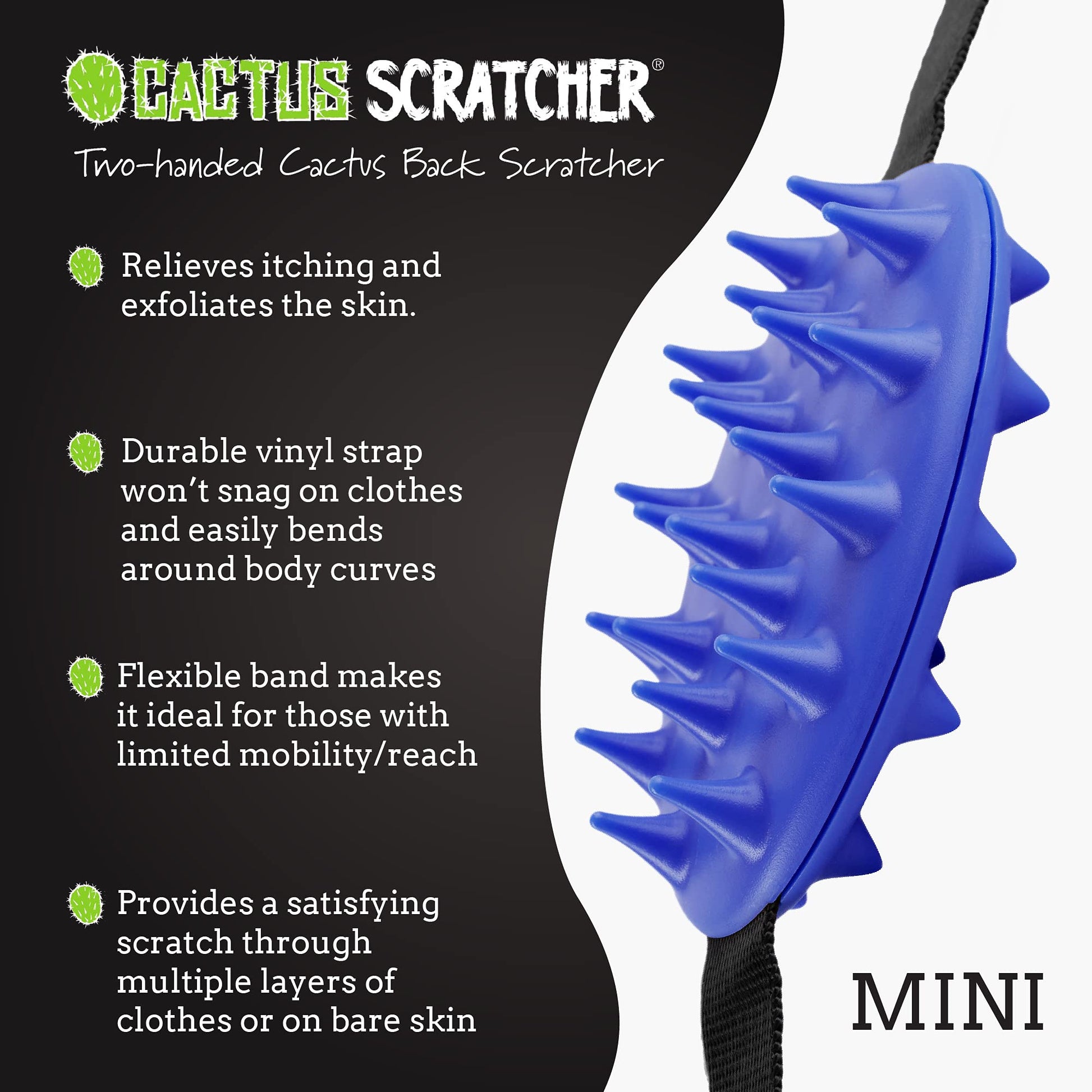 Mini rascador de viaje de cactus con 2 lados con espigas agresivas y suaves, ideal para lugares con problemas de movilidad y difíciles de alcanzar, es un regalo impresionante, azul