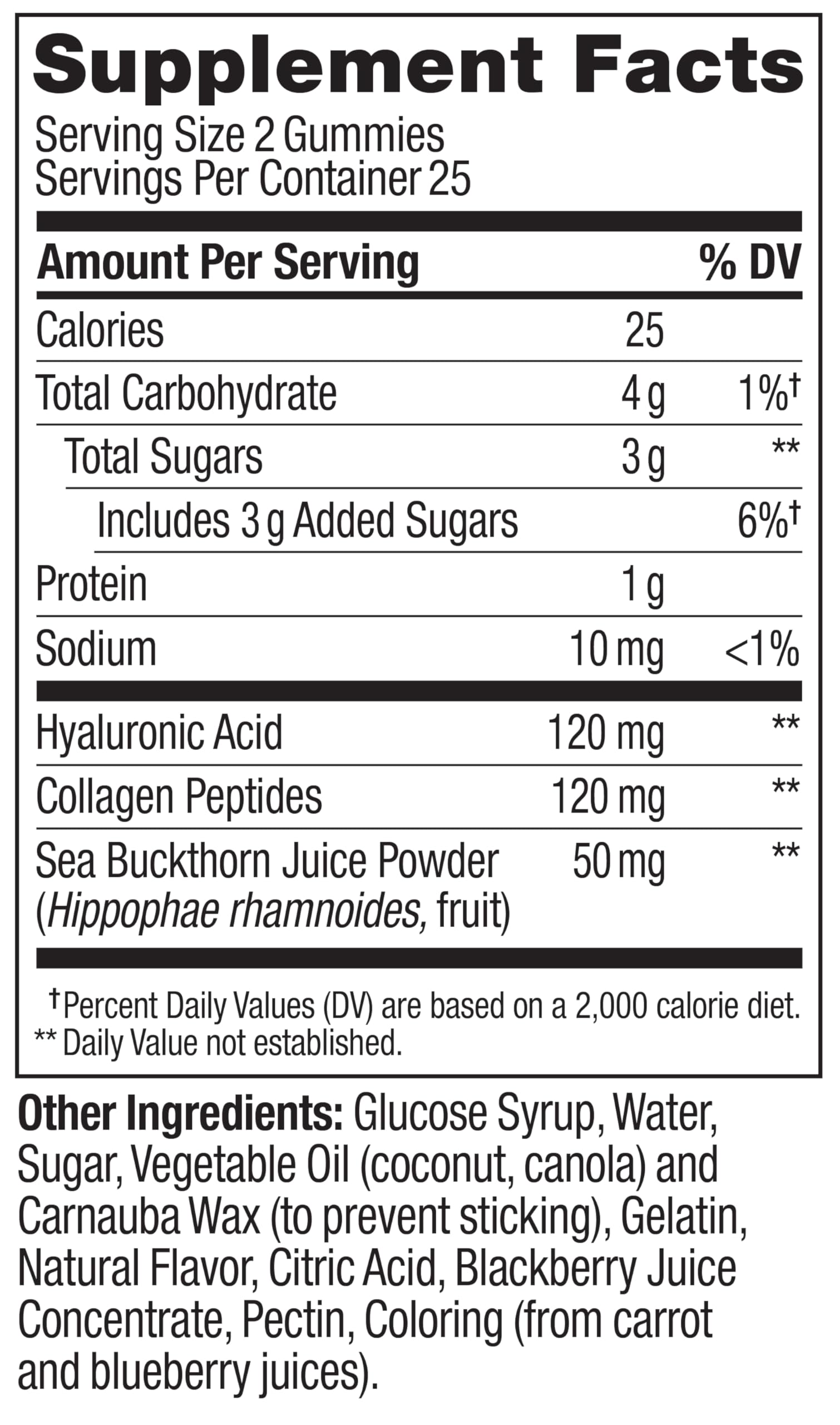 OLLY Vibrant Skin Gummy Supplements, Plump Berry, 50 Count