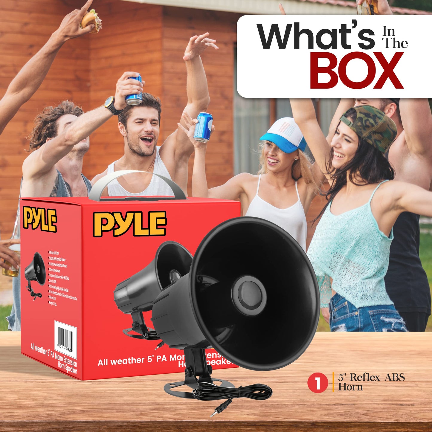 Pyle PSP8 All Weather 5-Inch Trumpet Speaker