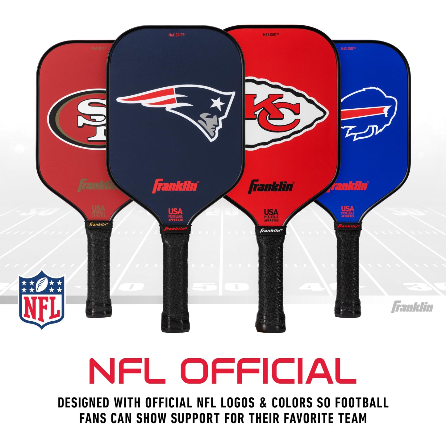 Franklin Sports NFL Seattle Seahawks Pickleball Paddle – Pickleball X – Núcleo de Polipropileno, Logotipo del Equipo – Producto Oficial de la NFL