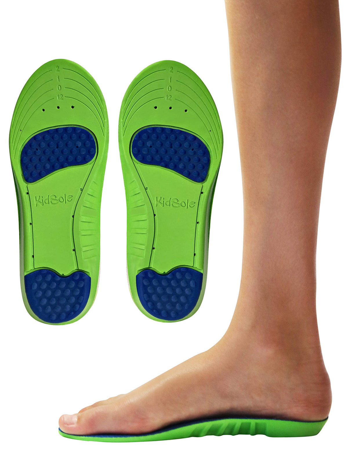 Plantillas Deportivas KidSole Dark Blue con Espuma Viscoelástica Extra para Niños Activos