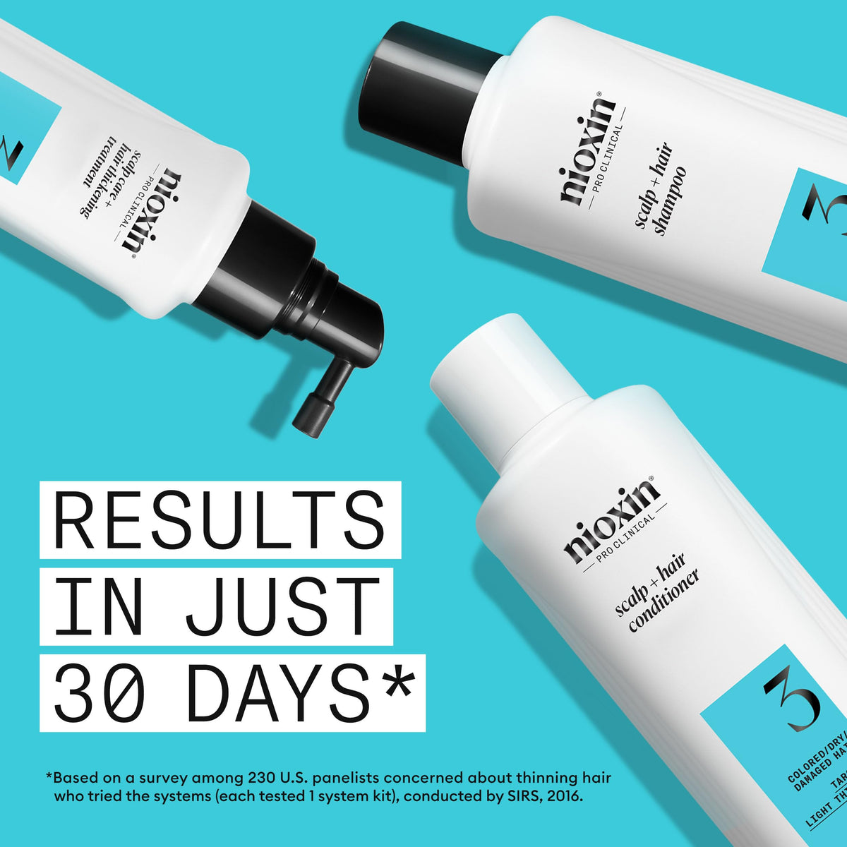 Kit de Cuidado Capilar Nioxin Sistema 3 300ml Unisex
