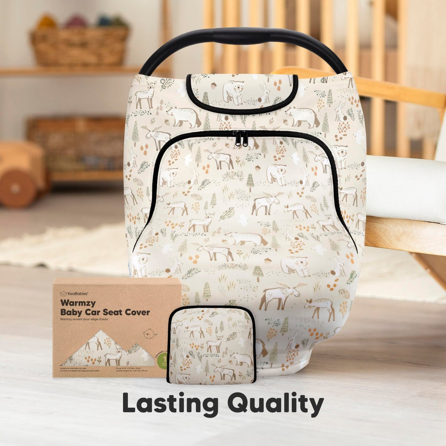 KeaBabies - Funda para asiento de coche de invierno para bebé, recién nacido, ajuste universal, para bebé niña, niño, transpirable, manta ligera, fácil de usar, toldo para carriola, lluvia, viento