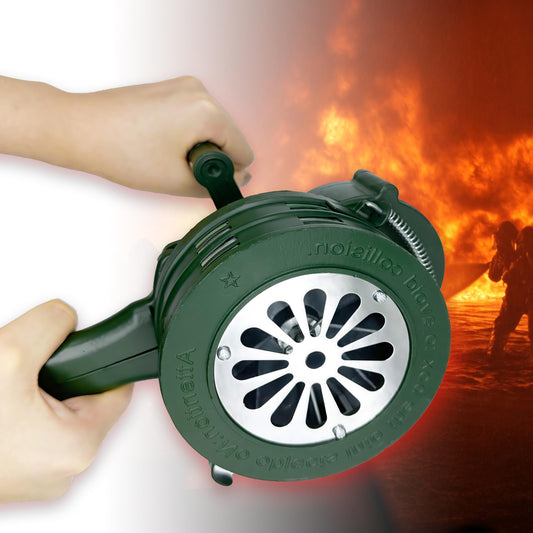 BlissKiss - Sirena de alarma portátil: fuerte, no empotrada y de energía manual, modelo SY-100, verde, 110dB