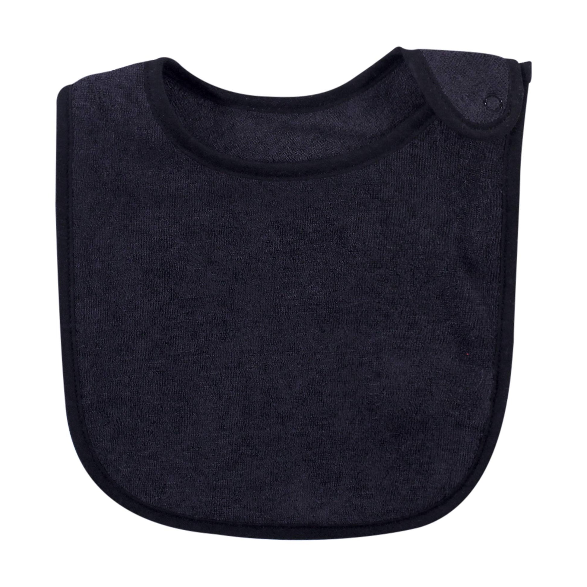 Hudson Baby - Baberos unisex de rayón de rizo de bambú, color negro, blanco, talla única