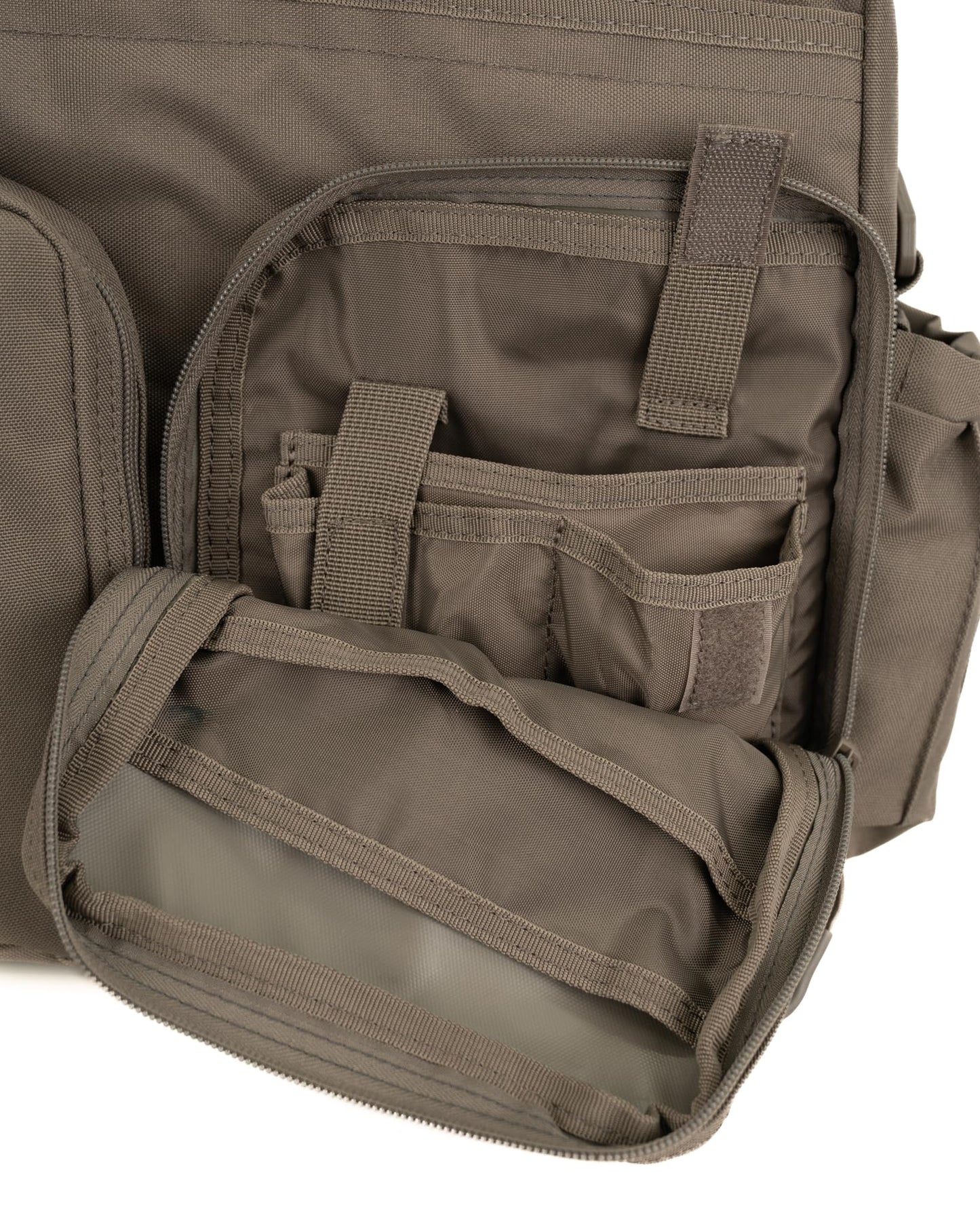 LAPG Bolsa de campaña Jumbo para equipo de supervivencia, múltiples bolsillos, bolsa multifuncional para equipo de senderismo, Granate, 20" x 15" x 11"