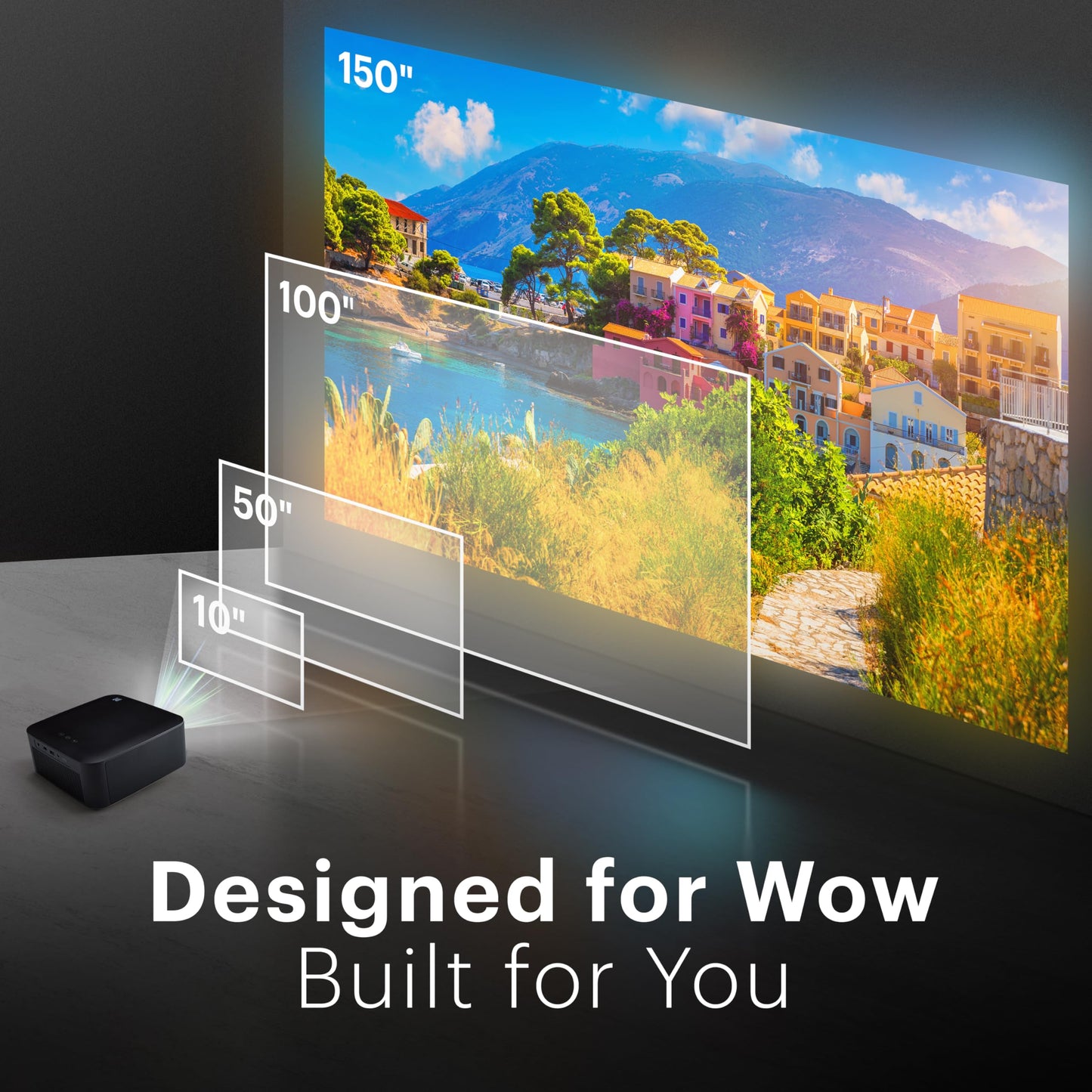 Kodak Flik X20 1080p Smart TV Proyector Kit con 300 ANSI LED, Auto-Focus & Keystone, HDR10 – Cine en casa portátil con funda EVA negra, trípode, visualización de 100 pulgadas, cable HDMI, control
