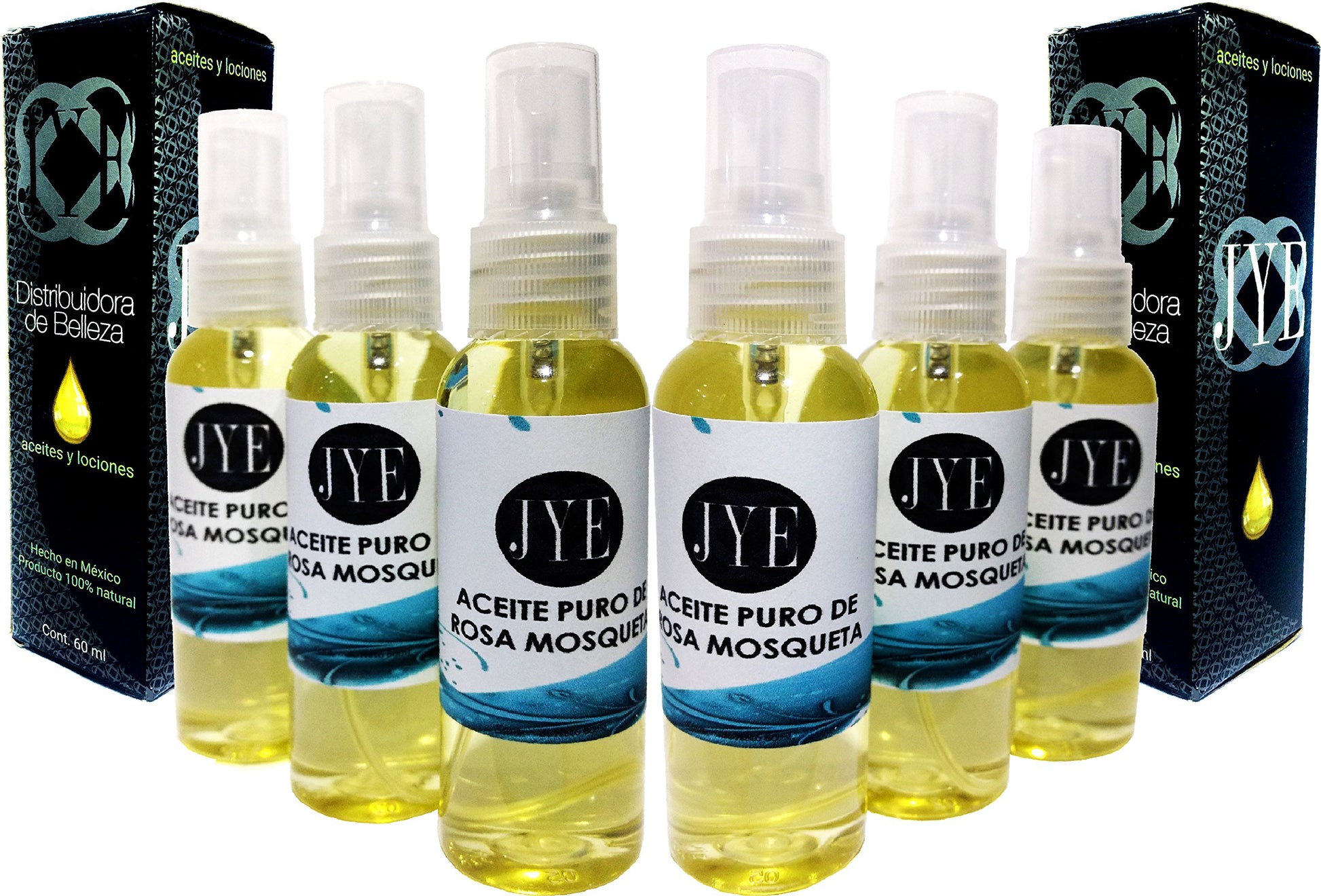 JYE Aceite Rosa Mosqueta Puro y natural Orgánico libre de químicos, altamente hidratante para todo tipo de piel, antiedad 60 ML