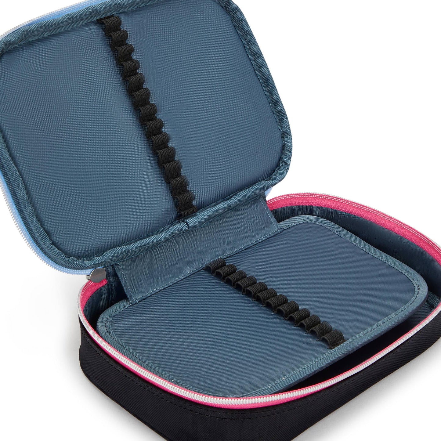 Kipling - Estuche impreso Fc para mujer, 100 bolígrafos, organizar accesorios, suministros de arte, maquillaje, organizador de viaje, True Black FC25, 8.25''L x 6''H x 2''D, Kipling - Bolsa de