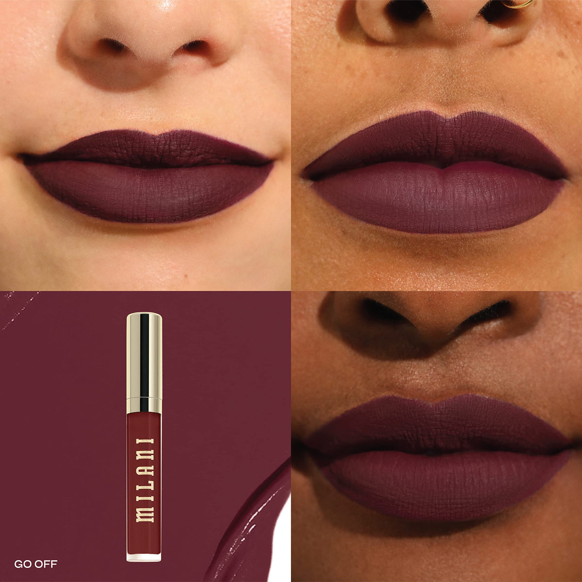 Milani, Labial líquido Mate Stay Put Liquid Lip Longwear (Go Off)