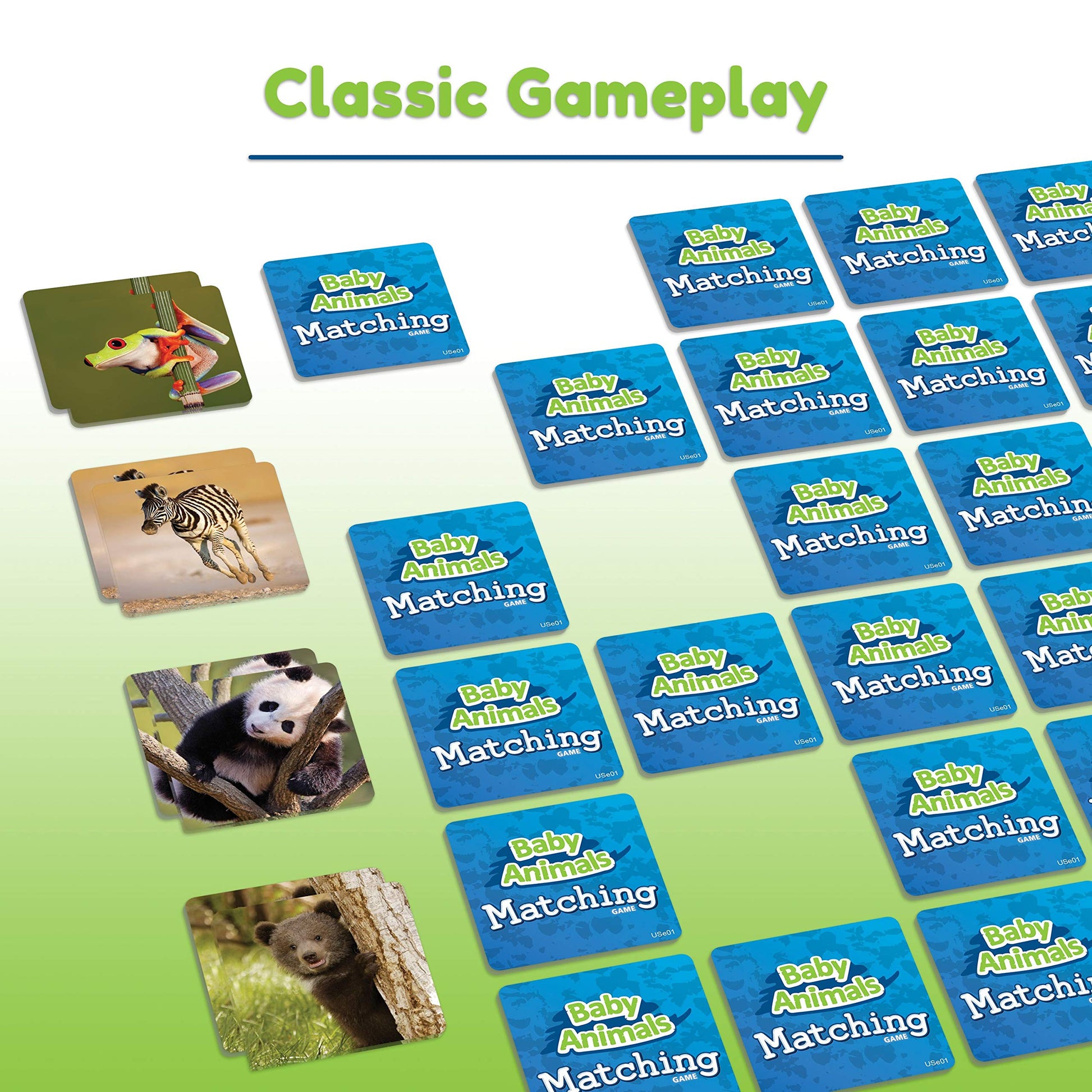 Juego de Refuerzo de Memoria Wonder Forge Baby Animals Atractivo para Pascua