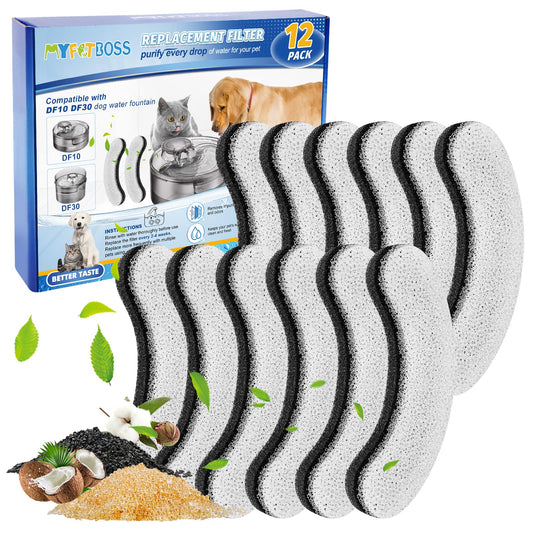 Repuesto de Filtro de Agua MyfatBOSS Blanco Compatible con DF10 y DF30 para Mascotas