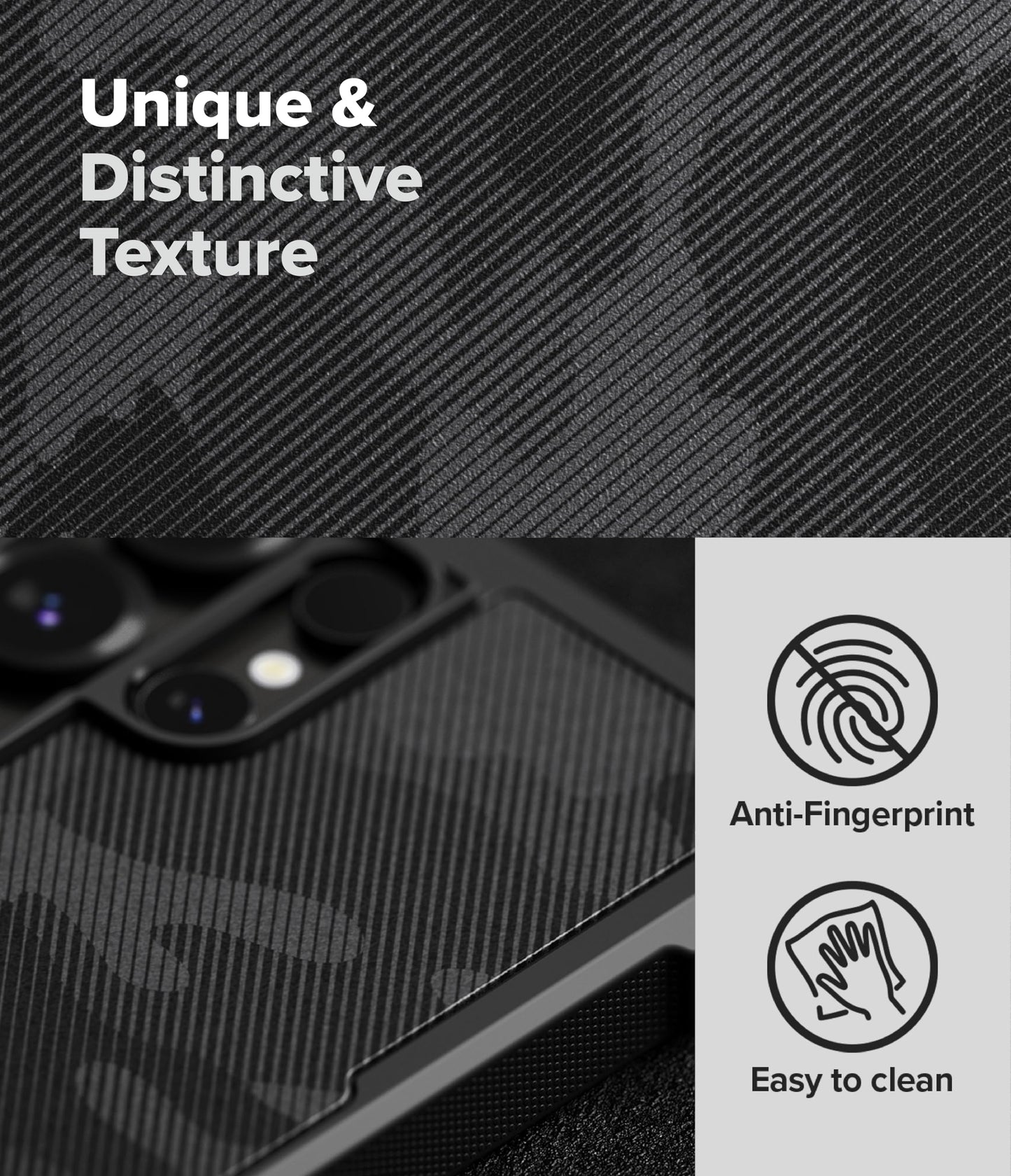 Funda Protectora Ringke Camo Black Resistente Antigolpes y Antihuellas para Samsung Galaxy S25 Ultra Compatible con MagSafe