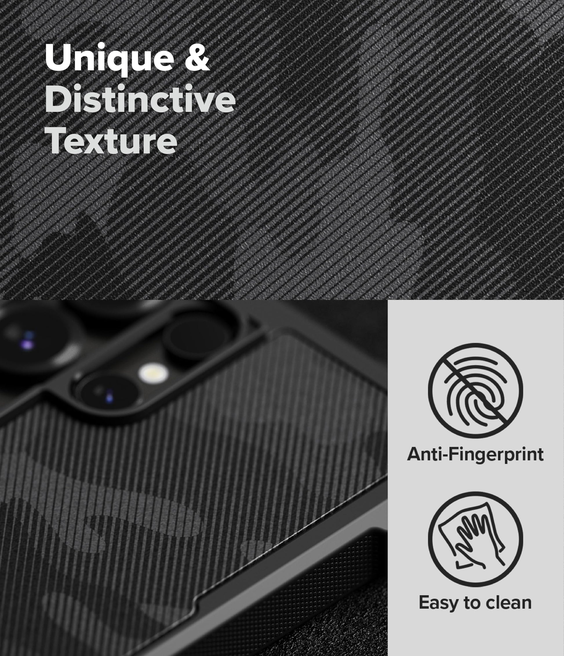 Funda Protectora Ringke Camo Black Resistente Antigolpes y Antihuellas para Samsung Galaxy S25 Ultra Compatible con MagSafe