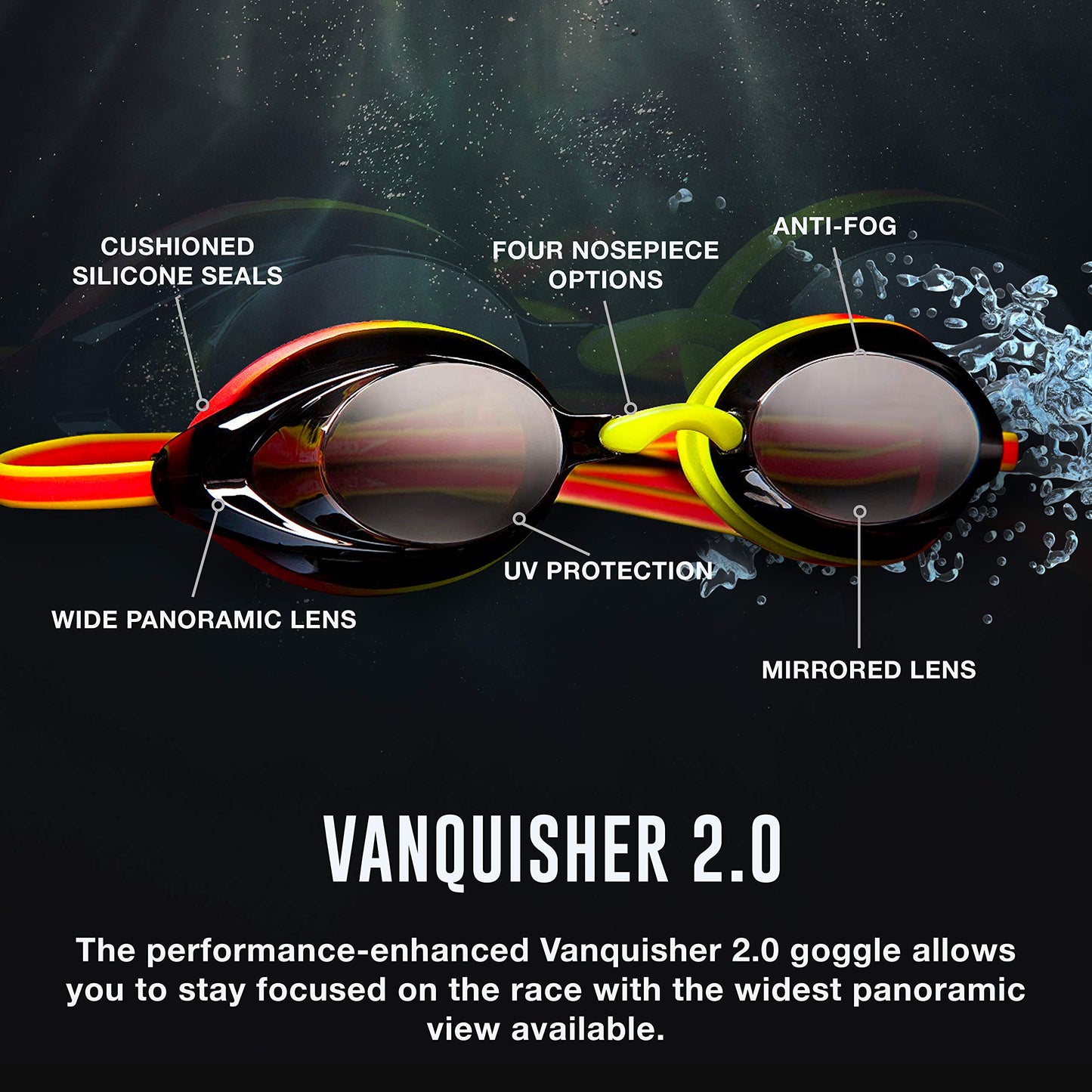 Anteojos de Natación Speedo Espejo Vanquisher 2.0 para Adultos Unisex